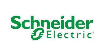 Schneider Electric Logo in Grün mit stilisiertem S und Schriftzug, Symbol für innovative Elektrotechnik-Lösungen.